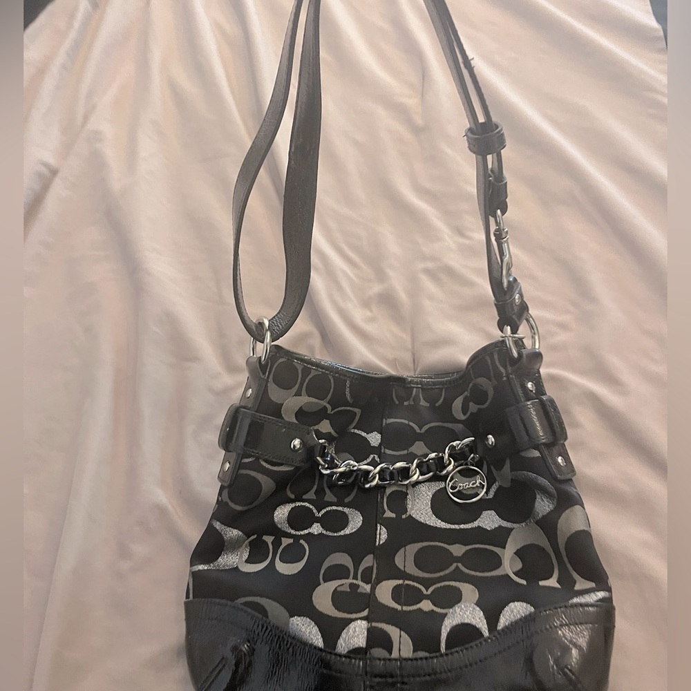 Coach Optic Metallic Signature Chain Crossbody Purse H1276 F19820